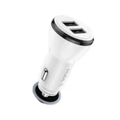 MobiLX MC-01 2.1A Çift USB Portlu Araç Şarj Cihazı | iPhone ve Tüm Akıllı Telefonlar için Çakmaklık Adaptörü – Beyaz - 4