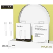 MobiLX 60W Type-C to Type-C Örgülü Şarj ve Data Kablosu (1m) – iPhone & Android Uyumlu - 5