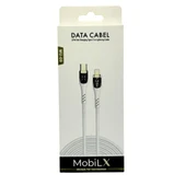 MobiLX MU-09 27W Örgülü Işıklı Type-C to Lightning Hızlı Şarj ve Data Kablosu (1m) - 2