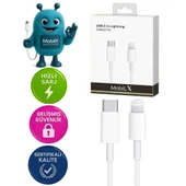 MobiLX PD 20W Type-C to Lightning iPhone Hızlı Şarj ve Data Kablosu (1m) - 1