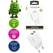 MobiLX 2.4A iPhone 8–14 Pro Max Uyumlu Hızlı Şarj Adaptörü + Lightning Kablo - 1