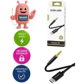 MobiLX Type-C to 3.5mm AUX Ses Kablosu – 1m, Stereo Destekli, Dayanıklı Örgülü Kablo - 1