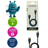 MobiLX MU-08 27W PD Silikon Type-C to Lightning Hızlı Şarj ve Data Kablosu (1m) - 1