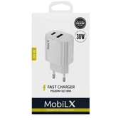 MobiLX 38W Hızlı Şarj Başlığı – PD20W + QC18W Çift Çıkışlı - 3