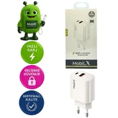 MobiLX 38W Hızlı Şarj Başlığı – PD20W + QC18W | Model: M-06 - 1