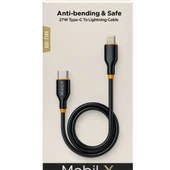 MobiLX MU-08 27W PD Silikon Type-C to Lightning Hızlı Şarj ve Data Kablosu (1m) - 2