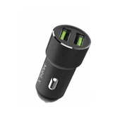 MobiLX MC-02 2.4A Çift USB Portlu Metal Araç Şarj Cihazı | Type-C ve Lightning Kablo Uyumlu – Siyah - 4