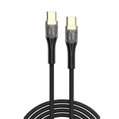 Samsung Xiaomi Oppo Reeder Huawei Uyumlu 60W Örgülü Işıklı Type C To Type C Hızlı Şarj ve Data Kablosu MU-09 - 4