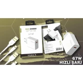 MobilX 67 Watt Turbo Max Hızlı Şarj Aleti + Type C Usb kablo - 2