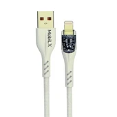 MobiLX MU-09 3.4A Örgülü Işıklı USB to Lightning Hızlı Şarj ve Data Kablosu (1m) - 4