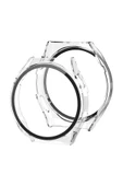 TNR Huawei Watch GT3 Pro 43mm Dota Camlı Kasa Ekran Koruyucu - Şeffaf - 1