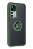 TNR Xiaomi Mi 12T Pro Kılıf Montreal Yüzüklü Silikon Kapak - Yeşil - 2