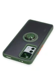 TNR Xiaomi Mi 12T Pro Kılıf Montreal Yüzüklü Silikon Kapak - Yeşil - 4