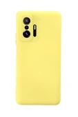 TNR Xiaomi Mi 11T Pro Kılıf Nano içi Kadife Silikon - Sarı - 1
