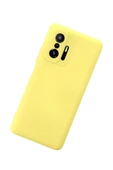 TNR Xiaomi Mi 11T Pro Kılıf Nano içi Kadife Silikon - Sarı - 3