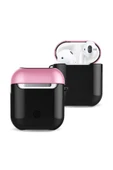 TNR Airpods 2 (2.nesil) 3in1 Kılıf - Siyah-Pembe - 1