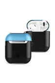 TNR Airpods 2 (2.nesil) 3in1 Kılıf - Siyah-Mavi - 1