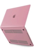TNR Macbook Pro 13 2021 Macbook Buzlu Kapak - Pembe - 1
