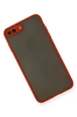 TNR iPhone 7 Plus Kılıf Montreal Silikon Kapak - Kırmızı - 3