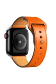 TNR Apple Watch 38mm KR415 Luaz Deri Kordon - Turuncu - 1