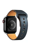 TNR Apple Watch 38mm KR415 Luaz Deri Kordon - Lacivert - 1