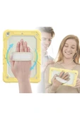 TNR iPad 10.2 (7.nesil) Kılıf Strap New Tablet Kapak - Sarı - 2