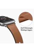 TNR Apple Watch 38mm KR415 Luaz Deri Kordon - Turuncu - 3