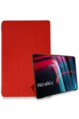 TNR iPad Mini 6 Kılıf Tablet Smart Kılıf - Kırmızı - 1