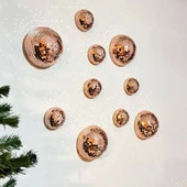 BUFFER® Kare Bronz Cam Mozaik Fayans Çıkartmaları El İşi Kare Cam Fayans Kendinden Yapışkanlı Aynalı Dekor Panel 30x30 C thumbnail 3