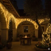 BUFFER® Günışığı Renk 5 Farklı Işık Modlu 10 Metre Eklemeli Dekor Boncuk Model Dekoratif Led - 5