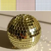 BUFFER® Kare Gold Cam Mozaik Fayans Çıkartmaları El İşi Kare Cam Fayans Kendinden Yapışkanlı Aynalı Dekor Panel 30x30 Cm thumbnail 3