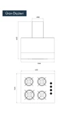 KUMTEL Siyah 2 li set ( Davlumbaz - Ocak ) - 4