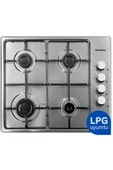 KUMTEL Ko-420 F Inox 4 Gözü Gazlı Setüstü Ocak Lpg - 1