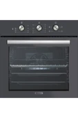 KUMTEL Kristal Antrasit Gri  Cam Ankastre Set - 4