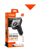 Araç şarj Lkw12 2 USB Type A Usb + USB C Hızlı Şarj tf kart girişli FM transmiter thumbnail 2