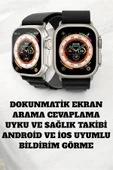 49MM Ekranlı, Kan Basıncı ve Adımsayar Özellikli Bluetooth Akıllı Saat thumbnail 4
