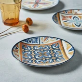 GÜRAL PORSELEN Camelia Harmony Blue 6 Parça 20 cm Pasta Takımı  4270 - 2