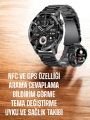 Çift Kordonlu Yüksek Çözünürlüklü Akıllı Saat Uyku İzleyici & Spor Modları thumbnail 3