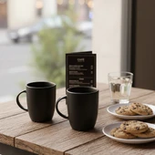 GÜRAL PORSELEN Elit Black Matt 2 Parça Mug Bardak 250 CC thumbnail 3