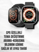 Yeni Nesil Ultra Akıllı Saat Titreşimli, Uyku & Sağlık Takibi, Çift Kordon thumbnail 4