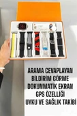 Akıllı Saat 7 Farklı Kordonlu Arama Cevaplayan Bildirim GPS Özelliği thumbnail 4