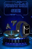 Yeni Nesil Akıllı Saat ve Kablosuz Kulaklık Kampanyası İkili Set Bluetooth Bağlantılı thumbnail 2