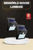 Bahçe Aydınlatma Sensörlü Güneş Enerjili Duvar Lambası 40 Led Işık thumbnail 2