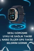 Akıllı Saat Bluetooth Bağlantılı NFC ve GPS Uyumlu Nabız Ölçer Sesli Görüşme thumbnail 1