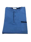 Pijamoni Erkek %100 Pamuk Penye Mevsimlik Uzun Kollu Pijama Takımı 6842 - 6