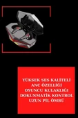 Yeni Nesil Pembe Dokunmatik Ekran Akıllı Saat ve Oyuncu Kulaklığı Kablosuz Bluetooth Kulaklık - 5
