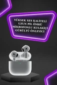 3.Nesil TWS Bluetooth Kulaklık Bluetooth Bağlantılı Akıllı Saat Amoled Ekran Plastik Hasır Kordon thumbnail 3