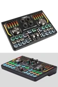 Midex VS15 Üst Seviye Stüdyo Kayıt Canlı Yayın Şarjlı Ses Kartı Efektli Radyo Mikseri (Telefon ve PC Podcast) - 2