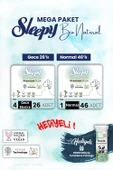 Sleepy Bio Natural Gece 26, Normal 46 Adet Mega Paket ve Rosie Pamuk thumbnail 1