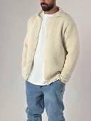 Ekru Peluş Hırka - 3